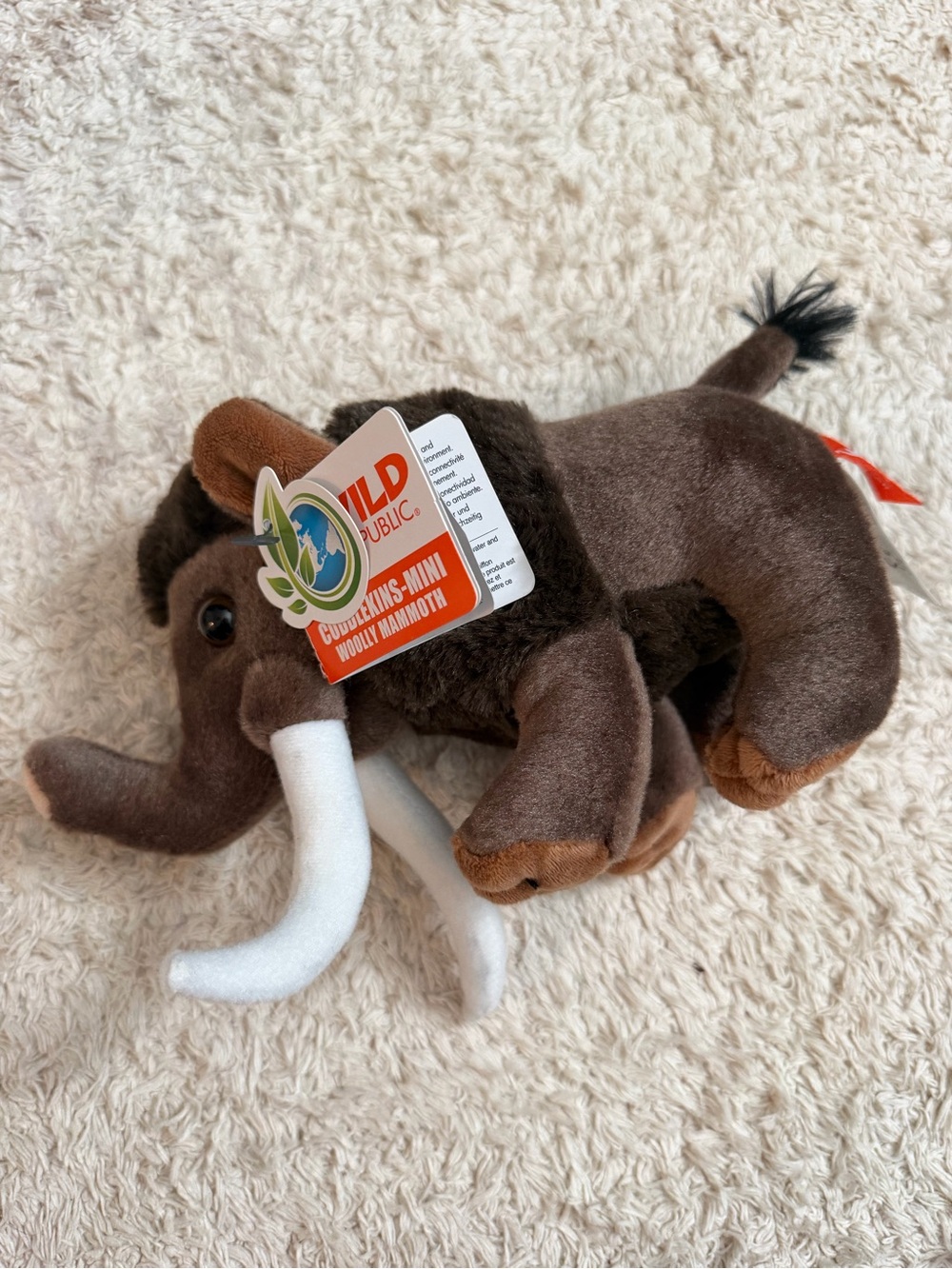 Wild Republic Brown Woolly Mammoth Plush - Soft Brown Stuffed Animal